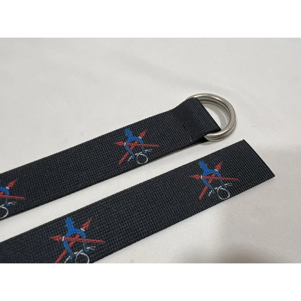Thomas Bates Belt Small Nautical Print Nylon Casual Preppy